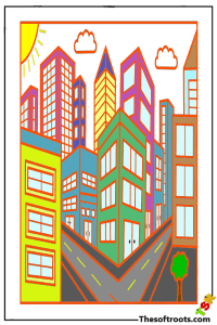 How to Draw Simple City for Youngsters Drawing